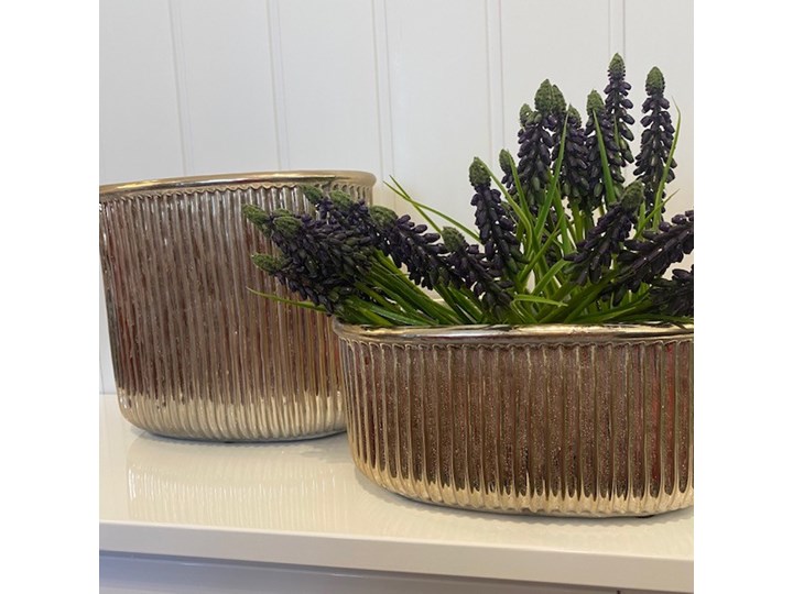 DONICZKA CERAMICZNA ZŁOTA WALEC WYBIERZ ROZMIAR ALMI 12,5x13x13 cm Doniczka na kwiaty Osłonka na doniczkę Ceramika Kolor Złoty Kategoria Doniczki i kwietniki