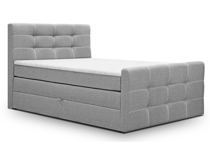 Łóżko do sypialni 160x200 w stylu kontynentalnym BLING Łóżko tapicerowane Łóżko kontynentalne Kolor Szary