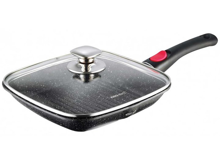 Patelnia kwadratowa granitowa grillowa Kinghoff KH 1511 28x28 | Kup teraz®