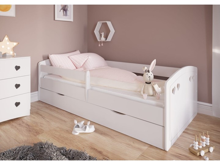 Łóżeczko dziecięce 180x80 JULIA - Meb24.pl Drewno Płyta MDF Tradycyjne Kolor Biały Rozmiar materaca 80x180 cm