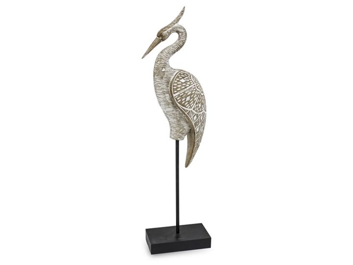 FIGURKA DEKORACYJNA CZAPLI NA POSTUMENCIE HERON 55x14x8cm