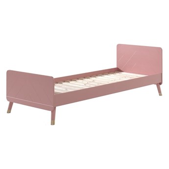 Różowe łóżko dziecięce z drewna sosnowego Vipack Billy, 90x200 cm