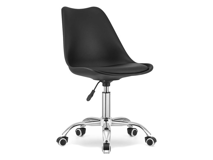 Krzesło obrotowe biurowe MSA009 czarny Skóra ekologiczna Krzesło do biurka Tworzywo sztuczne Styl Nowoczesny