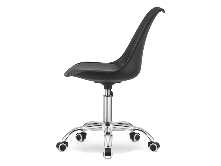 Krzesło obrotowe biurowe MSA009 czarny Tworzywo sztuczne Kategoria Krzesła kuchenne Krzesło do biurka Skóra ekologiczna Pomieszczenie Biuro i pracownia