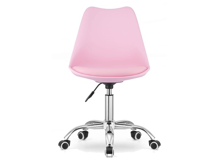 Krzesło obrotowe biurowe MSA009 różowe Skóra ekologiczna Krzesło do biurka Tworzywo sztuczne Kategoria Krzesła kuchenne