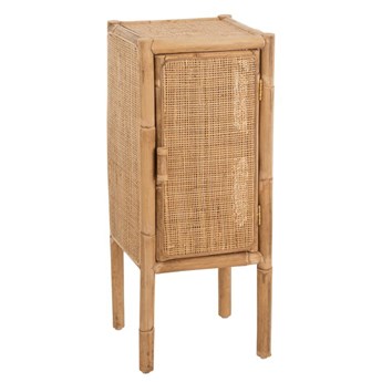 URAJ szafka nocna rattanowa z dodatkiem trzciny i bambusa z półkami, wys. 85 cm