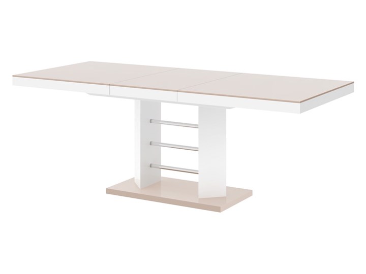 Rozkładany stół do salonu w wysokim połysku Linosa Lux Szkło Długość 160 cm Rozkładanie Rozkładane Szerokość 45 cm Długość 260 cm Płyta MDF Szerokość 160 cm Szerokość 89 cm Wysokość 60 cm Szerokość 86 cm Długość 256 cm Kategoria Stoły kuchenne