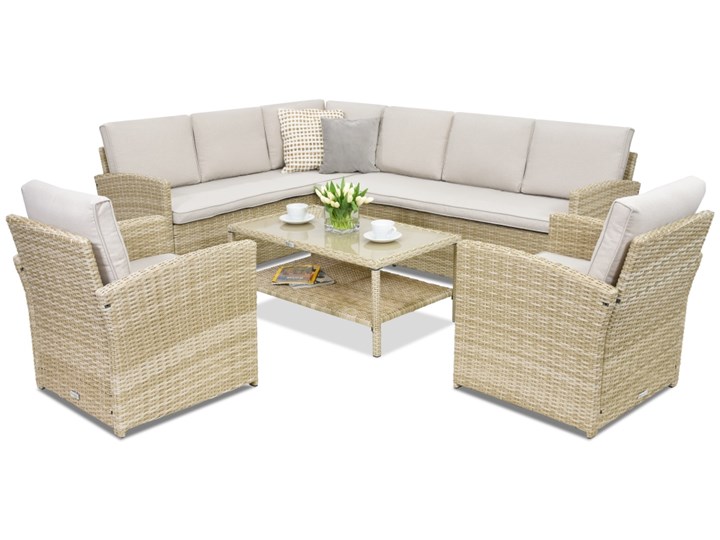Meble ogrodowe Monaco Corner 7 Garden Point beżowe
