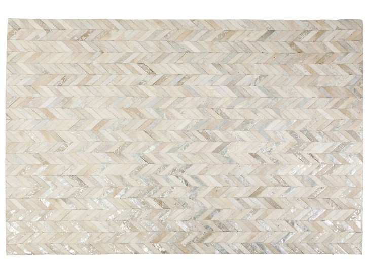 Dywan Spike Elegance 170x240 cm beżowy Skóra Skóry Prostokątny Dywany Wzór Geometryczny