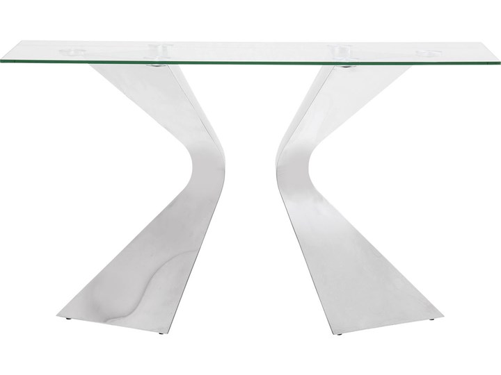 Konsola nowoczesna srebrna 140x45 cm