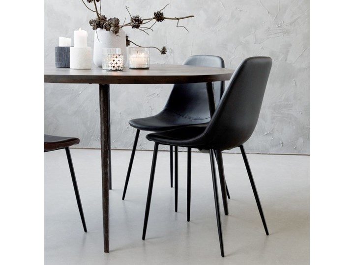 Krzesło Forms 43x84 cm czarne Metal Kolor Biały Kolor Czarny