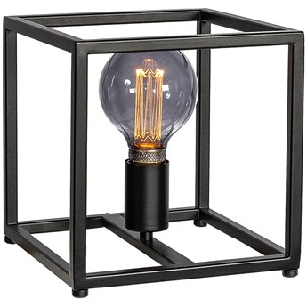 Lampa stołowa LED metalowa czarna 22x23 cm