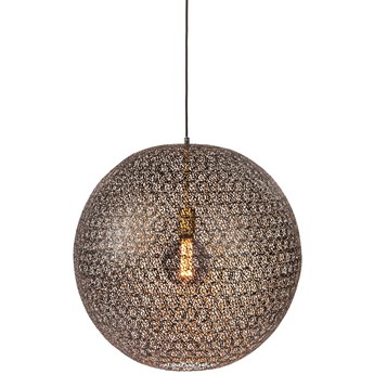Lampa wisząca z metalowym ażurowym kloszem Ø58 czarna