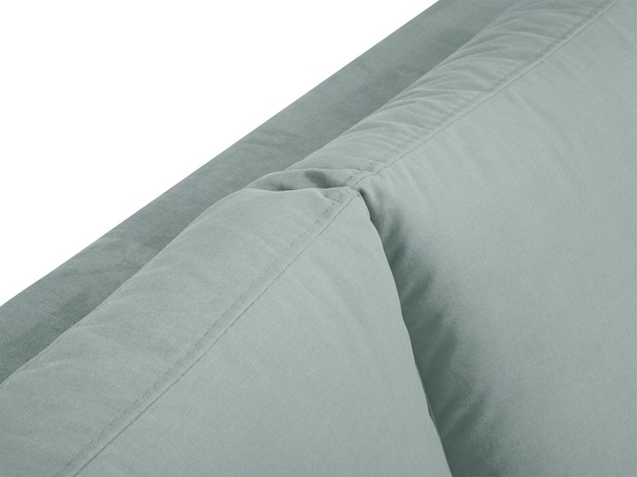 Narożnik 5-os. Malvin 301x216 cm miętowy nogi złote lewy Lewostronne Kategoria Narożniki Funkcje Z poduszkami