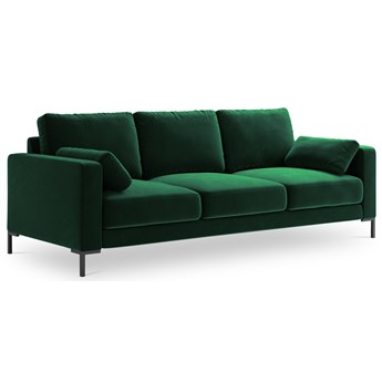 Sofa 3 osobowa zielona nogi czarne 220x92 cm
