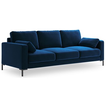 Sofa 3-os. drewno sosnowe niebieska 220x92 cm
