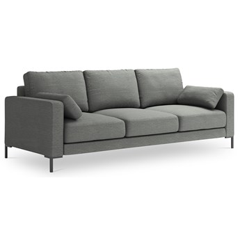 Sofa 3 osobowa szara nogi czarne 220x92 cm