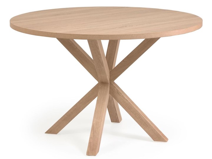Stół okrągły naturalny metalowe nogi Ø120x75 cm