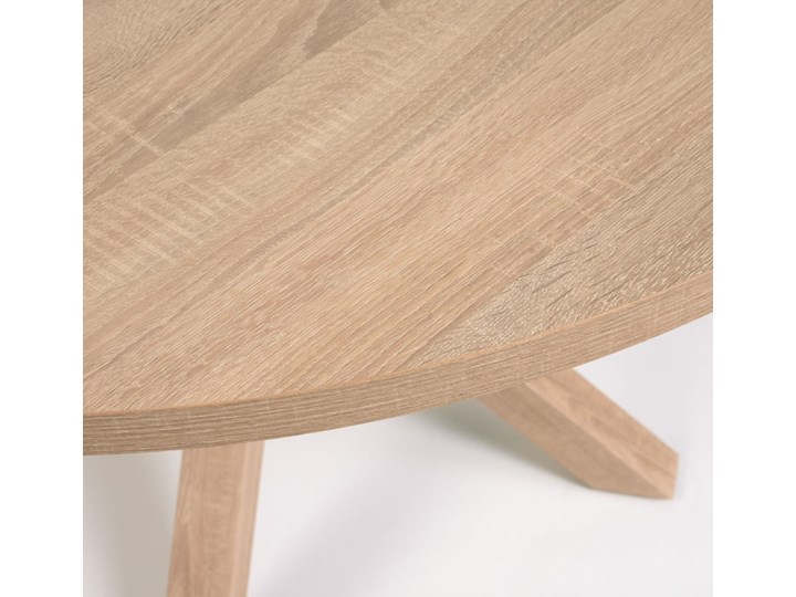 Stół okrągły Full Argo drewniany Ø 119 cm Płyta MDF Drewno Rozkładanie