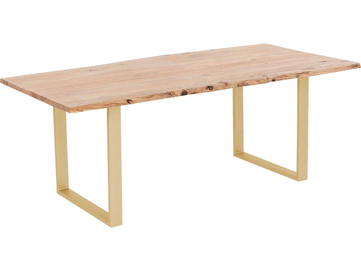Stół Harmony 160x80 cm akacja - nogi złote Drewno Długość(n) 160 cm