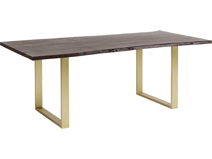 Stół Harmony 160x80 cm ciemnobrązowy - nogi złote Kategoria Stoły kuchenne