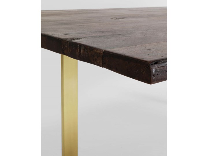 Stół Harmony 180x90 cm ciemnobrązowy - nogi złote Rozkładanie Pomieszczenie Stoły do jadalni