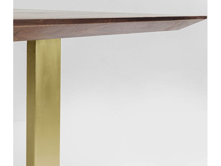 Stół Symphony 180x90 cm ciemnobrązowy - nogi złote Kształt blatu Prostokątny Długość(n) 180 cm