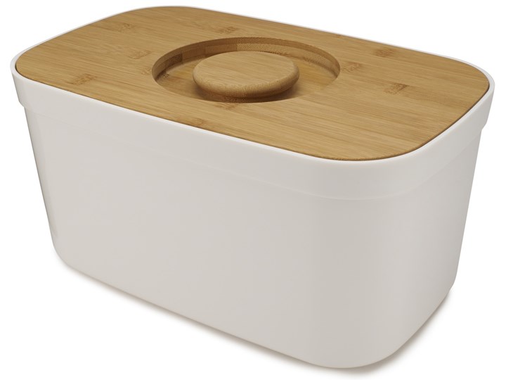 Chlebak z deską do krojenia Bamboo biały