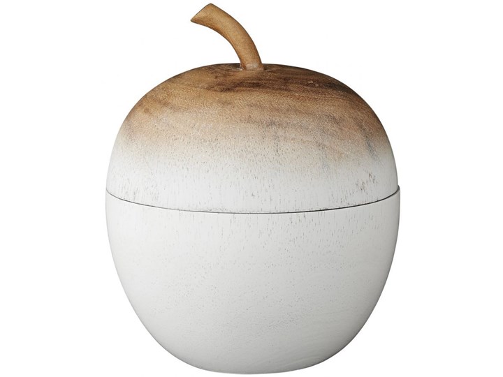Figurka dekoracyjna Orela Apple Ø5x6 cm biało-naturalna
