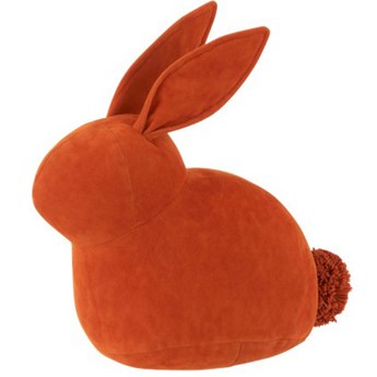 Figurka dekoracyjna Rabbit 26x27 cm pomarańczowa