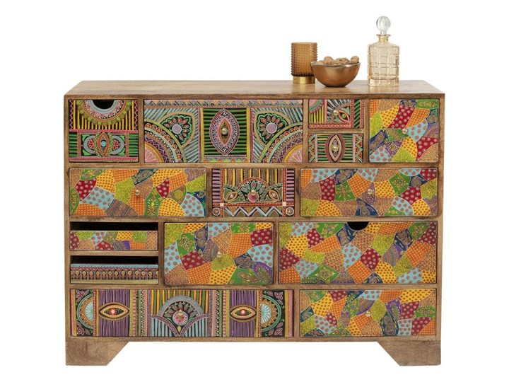 Komoda drewniana kolorowa z szufladami 118x40 cm Szerokość 118 cm Drewno Płyta MDF Szerokość 110 cm Pomieszczenie Pokój nastolatka Wysokość 118 cm Pomieszczenie Salon