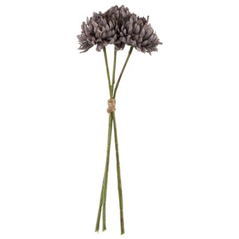 Kwiaty dekoracyjne sztuczne bukiet ciemnofioletowe 27 cm