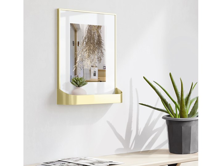 Ramka na zdjęcia z półką Matinee 31x39 cm złota Tworzywo sztuczne Kolor Złoty Kategoria Ramy i ramki na zdjęcia