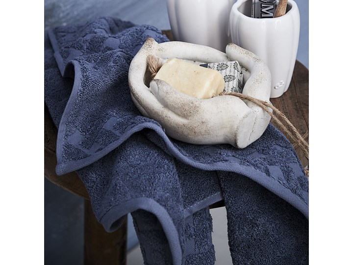 Ręcznik łazienkowy bawełniany niebieski 50x100 cm Bawełna Ręcznik kąpielowy Kategoria Ręczniki