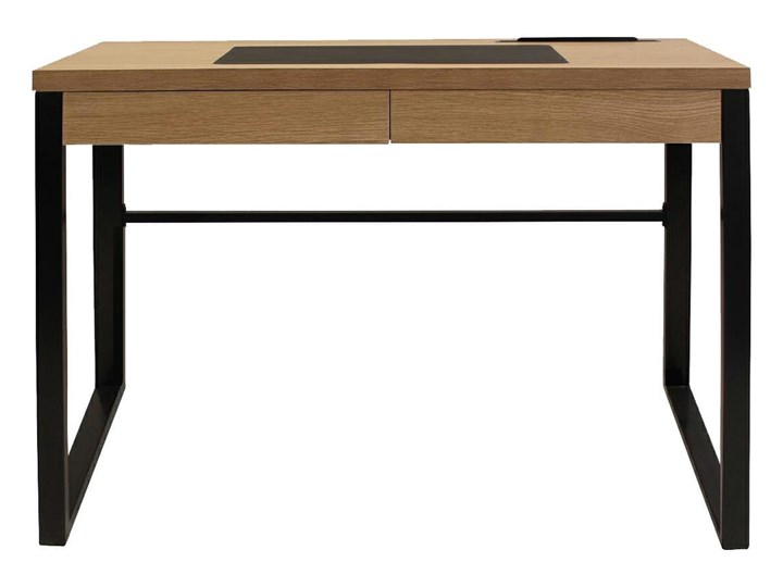 Biurko Dolem Industrial czarna podstawa Metal Stal Głębokość 50 cm Drewno Szerokość 100 cm Płyta MDF Pomieszczenie Pokój nastolatka