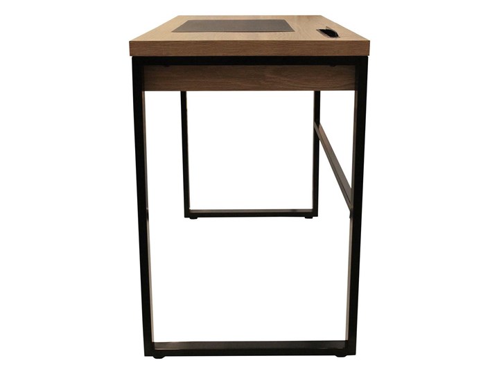 Biurko Dolem Industrial czarna podstawa Metal Szerokość 100 cm Stal Płyta MDF Głębokość 50 cm Drewno Kolor Czarny Pomieszczenie Biuro