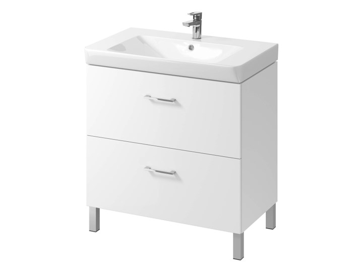 Szafka pod umywalkę Cersanit Olivia Mille 80 cm biała Płyta stolarska Głębokość 38 cm Płyta MDF Wysokość 81 cm Kolor Biały