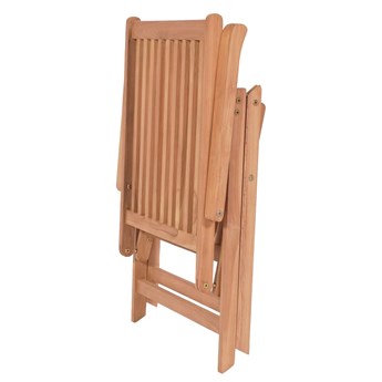 vidaXL Rozkładane krzesła ogrodowe, 4 szt., lite drewno tekowe
