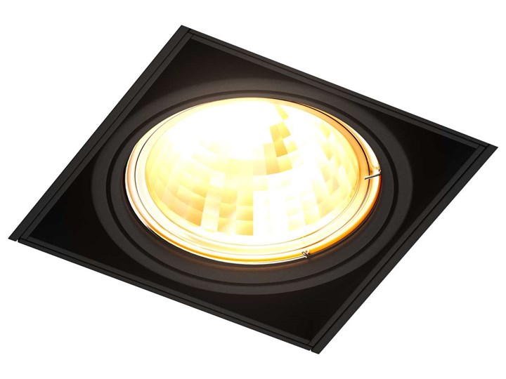 Wpust LAMPA sufitowa ONEON 94361-BK Zumaline metalowa OPRAWA kwadratowa do zabudowy czarny Oprawa led Oprawa dekoracyjna Oprawa stropowa Oprawa wpuszczana Kwadratowe Kategoria Oprawy oświetleniowe
