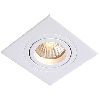 Wpuszczana LAMPA sufitowa METIS LP-2780/1RS WH Light Prestige metalowa OPRAWA kwadratowy WPUST do zabudowy biały