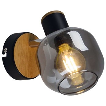 Loftowa LAMPA ścienna FUMOSO 1350022 Nave szklana OPRAWA regulowany kinkiet czarny przydymiony