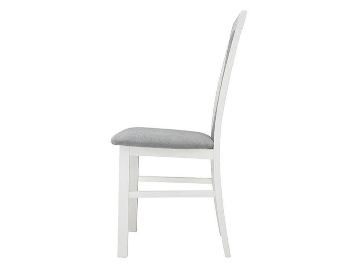 Krzesło Belia Krzesło inspirowane Drewno Tkanina Tapicerowane Kolor Biały