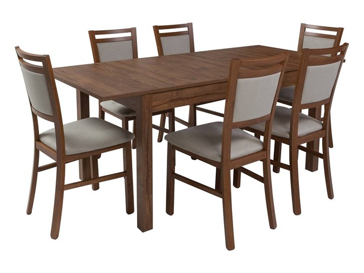 Stół Patras brązowy Drewno Rozkładanie Wysokość 77 cm Płyta MDF Szerokość 80 cm Pomieszczenie Stoły do jadalni