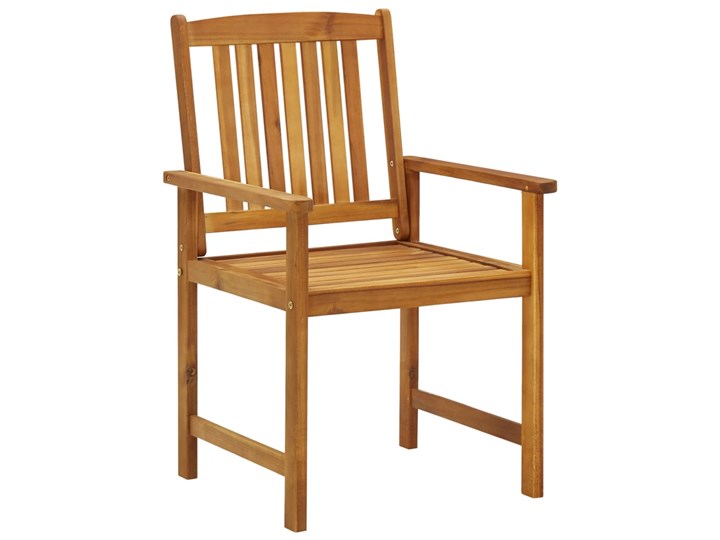vidaXL Krzesła ogrodowe z poduszkami, 2 szt., drewno akacjowe Tworzywo sztuczne Styl Rustykalny