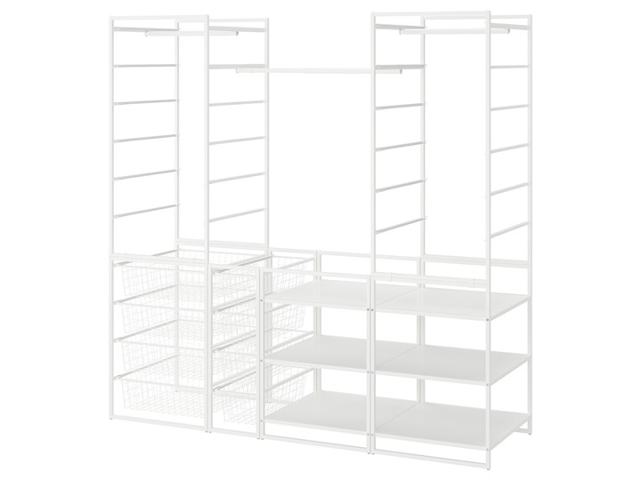 IKEA JONAXEL Kombinacja szafy, biały, 173x51x173 cm Lustro Stal Metal Kategoria Szafy do garderoby