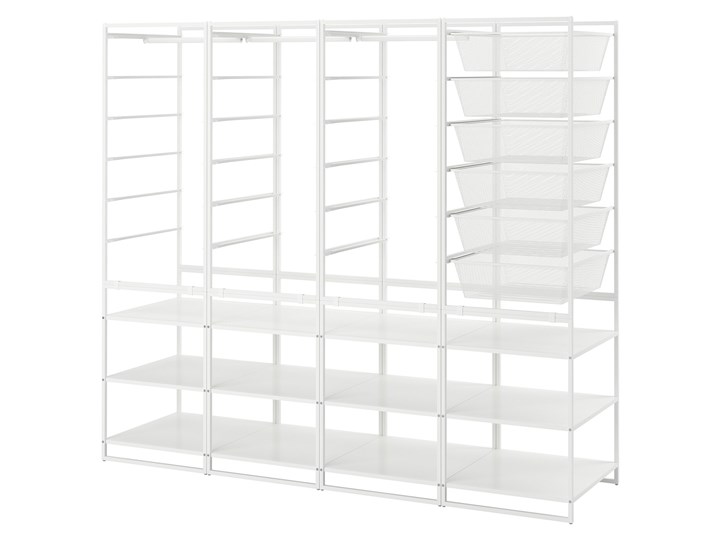 IKEA JONAXEL Kombinacja szafy, biały, 198x51x173 cm Metal Stal Styl Nowoczesny