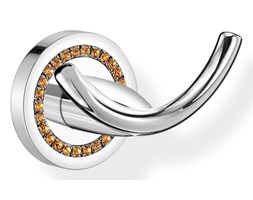 Haczyk podwójny łazienkowy ALOE A3-16818 Swarovski kryształ Miodowy