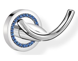 Haczyk podwójny łazienkowy ALOE A3-16818 Swarovski Niebieski Kryształ
