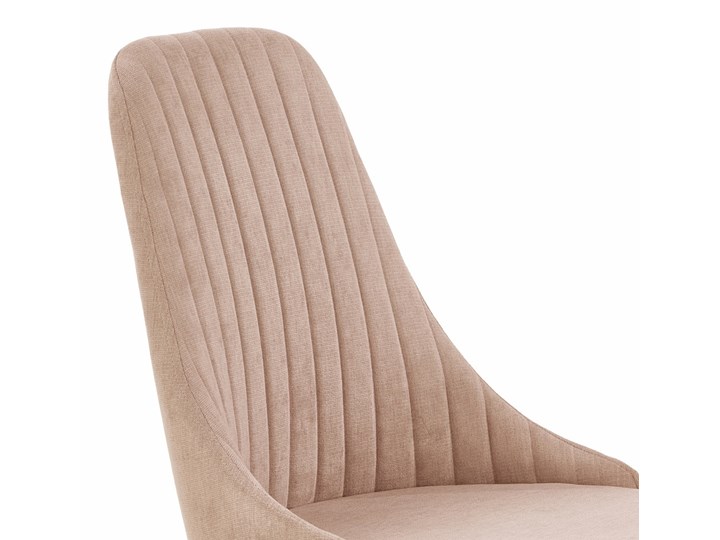 SELSEY Krzesło tapicerowane Muela beżowe Drewno Krzesło inspirowane Metal Tkanina Stal Kolor Beżowy