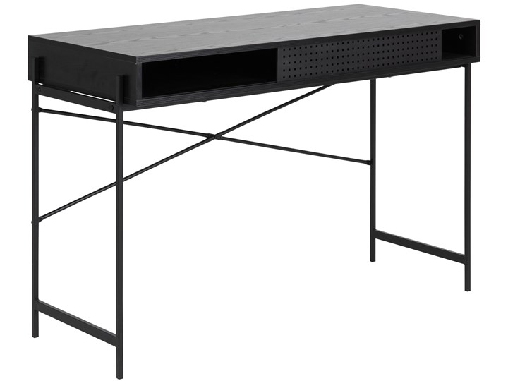 Biurko Angus 110x50 cm czarne Płyta meblowa Biurko konsola Szerokość 110 cm Głębokość 75 cm Kolor Biały